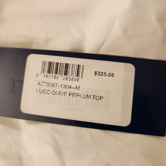 Lucchese Crisp White Top With Side Ties And Ruffles NWT - Picture 4 of 6